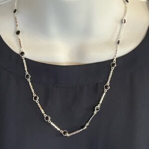 Elegant Silpada Silver and Black Necklace